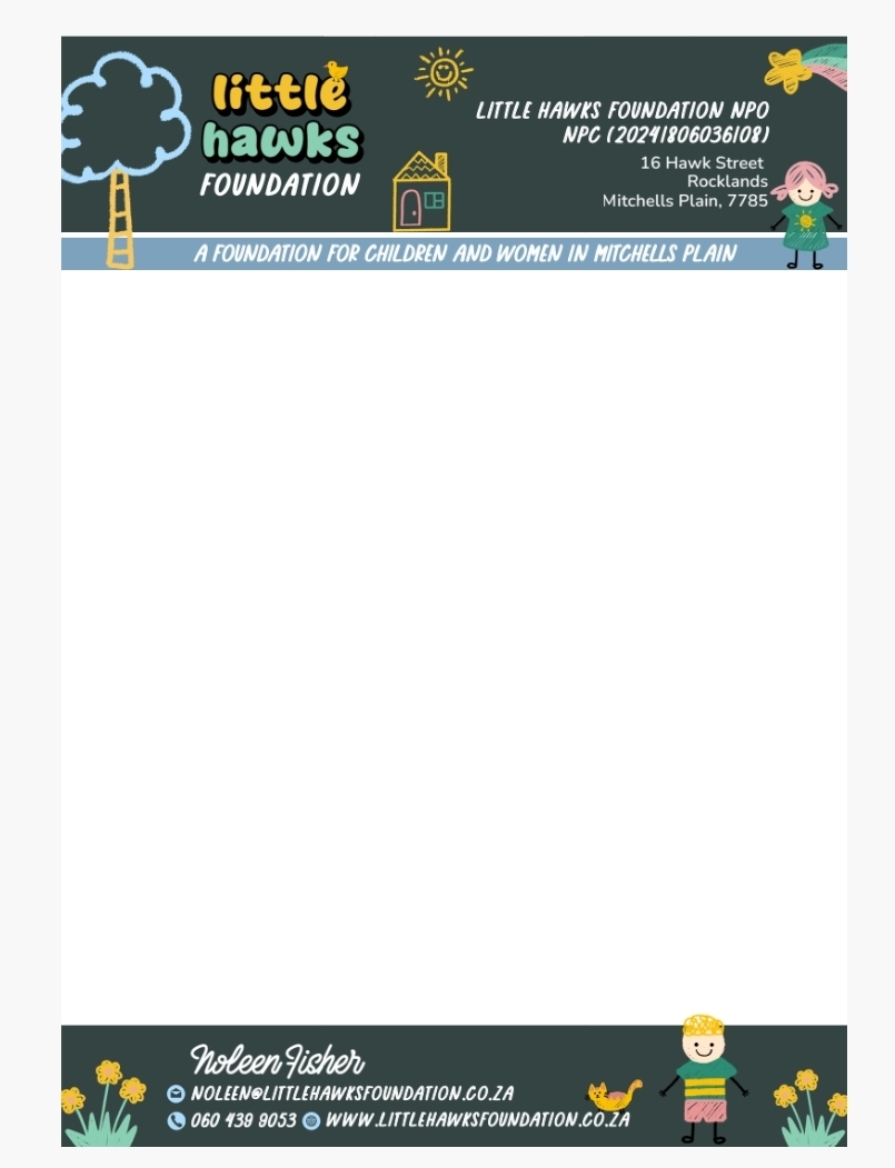 Little Hawks Foundation official letterhead